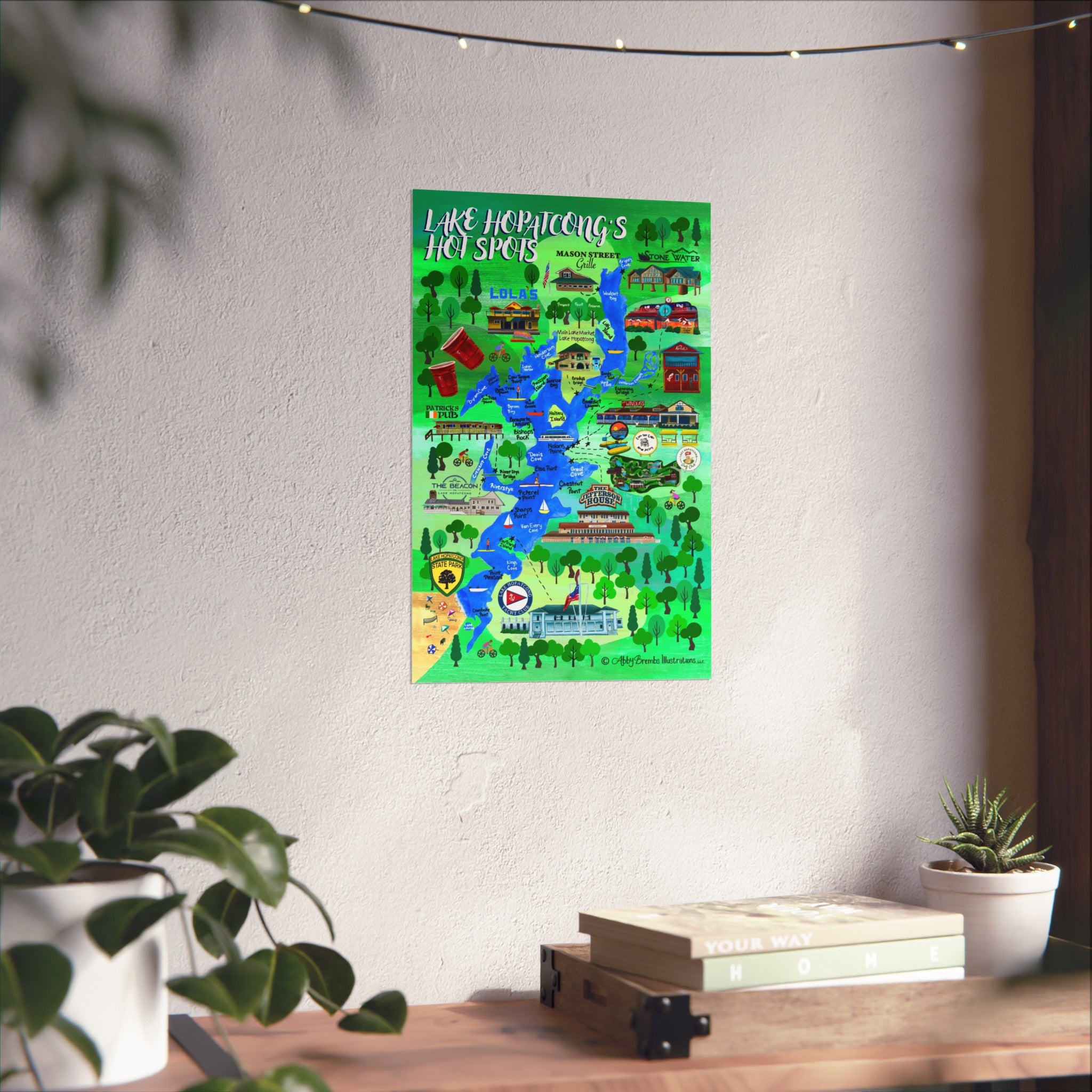 Lake Hopatcong Hot Spots Poster Print