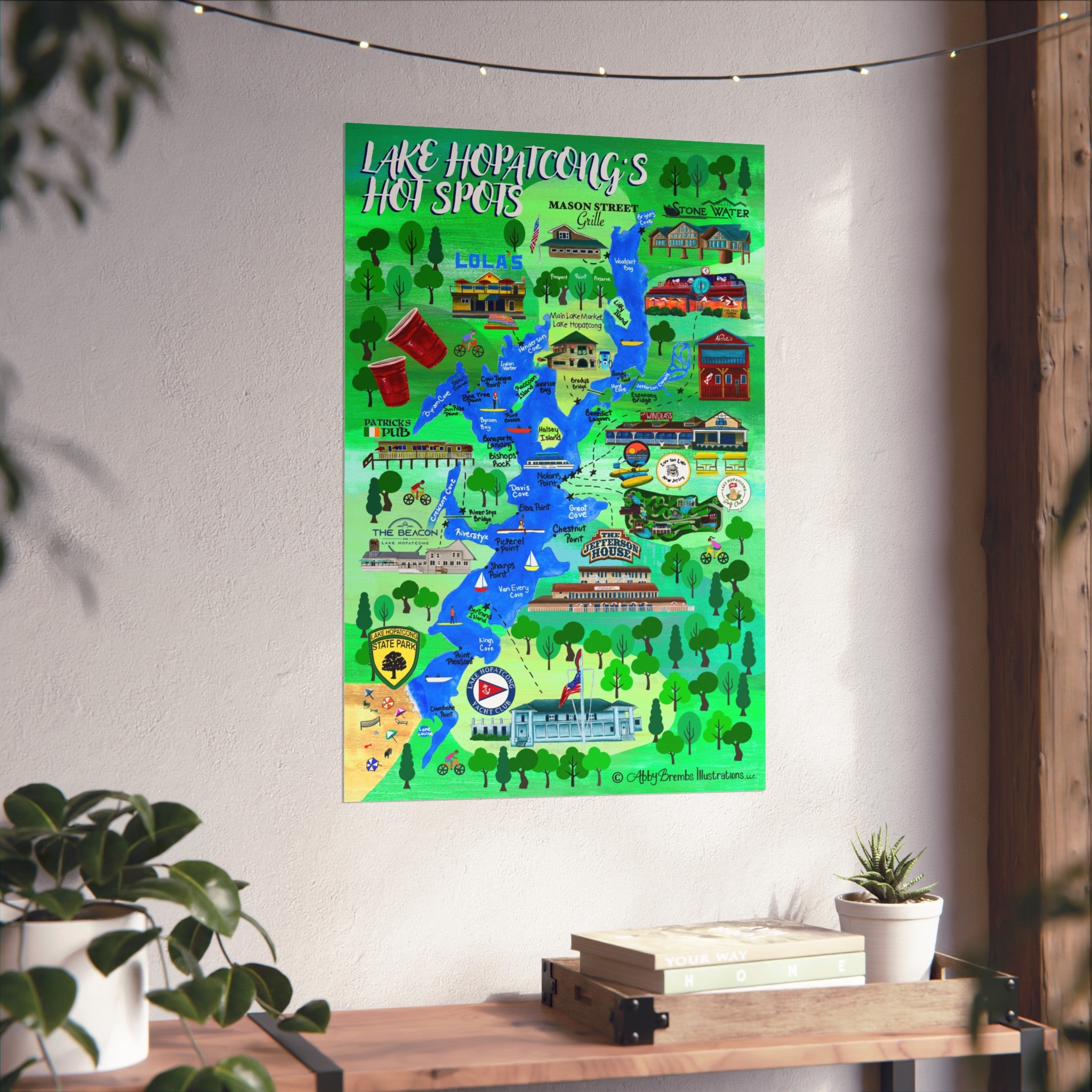 Lake Hopatcong Hot Spots Poster Print