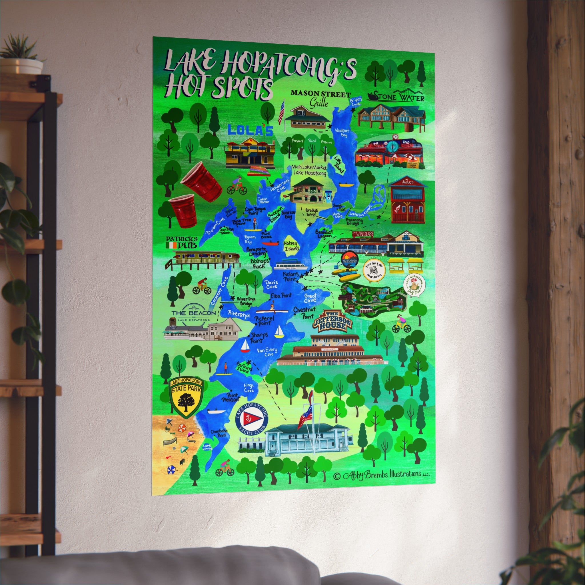 Lake Hopatcong Hot Spots Poster Print