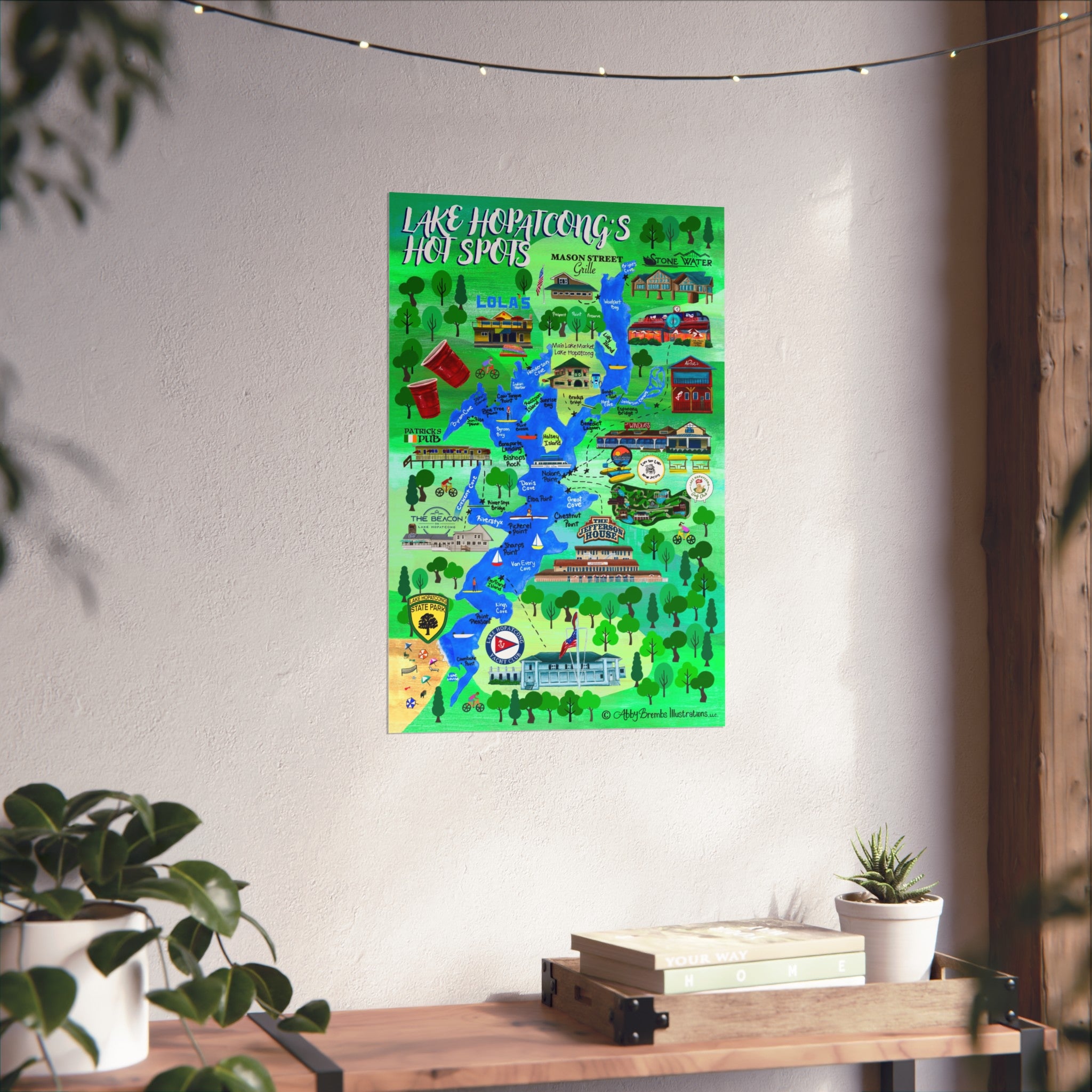 Lake Hopatcong Hot Spots Poster Print